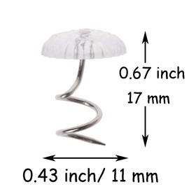 Joyhey 20 Pcs Upholstery Twist Pins Clear Heads Bed Skirt Pins for Slipcovers and Bedskirts