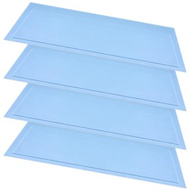 Blushtier 4 Pcs No Frost Anti Ice Freezer Mat Refrigerator Liners Washable Refrigerator Mats Blue Fridge Mats Fridge Accessories for Refrigerator Deep Freezer(17.7 x 5.7 Inch)