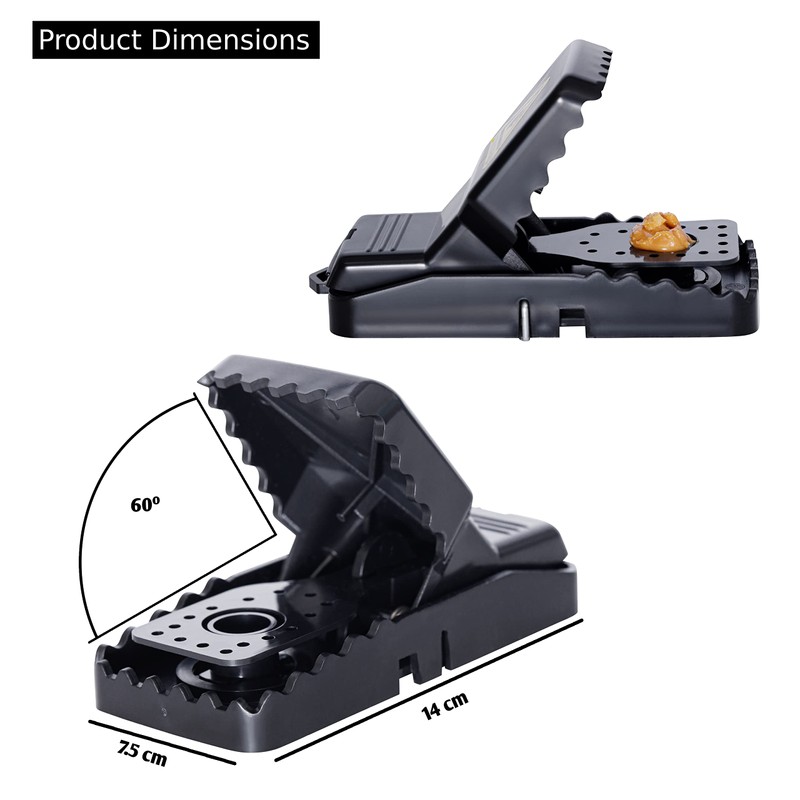 DANIQ Extra Large Rat Trap, Reusable Heavy Duty Pack of
