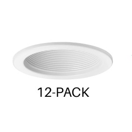 Juno 12-Pack Juno Lighting V4034 Wwh 4″ Round Baffle Trim White