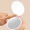 Hilitand Espejo de Maquillaje de Viaje con Luz LED, Doble