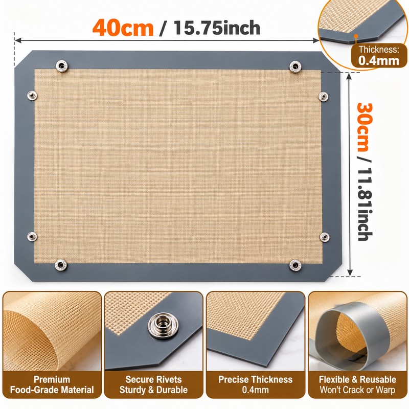 Reusable Silicone Baking Mat for Oven Cooking – Nonstick Foldable