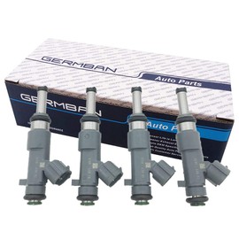 Germban 16600-EA00A Juego de 4 inyectores de combustible de 12 agujeros de repuesto para Nissan Frontier X-Trail NP300 2.5L L4 FJ744 2005-2019