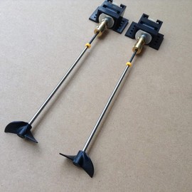 XBERSTAR Double 130 Motors RC Boat Drive Set Motor Seat 12CM Shaft Propellers RC Model Ship DIY Kit (130 Motors RC Boat Drive)