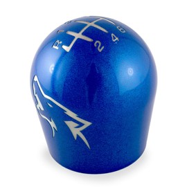 Billetworkz Weighted Coyote Shift Knob for Manual Ford Mustang (2015-25), Candy Blue