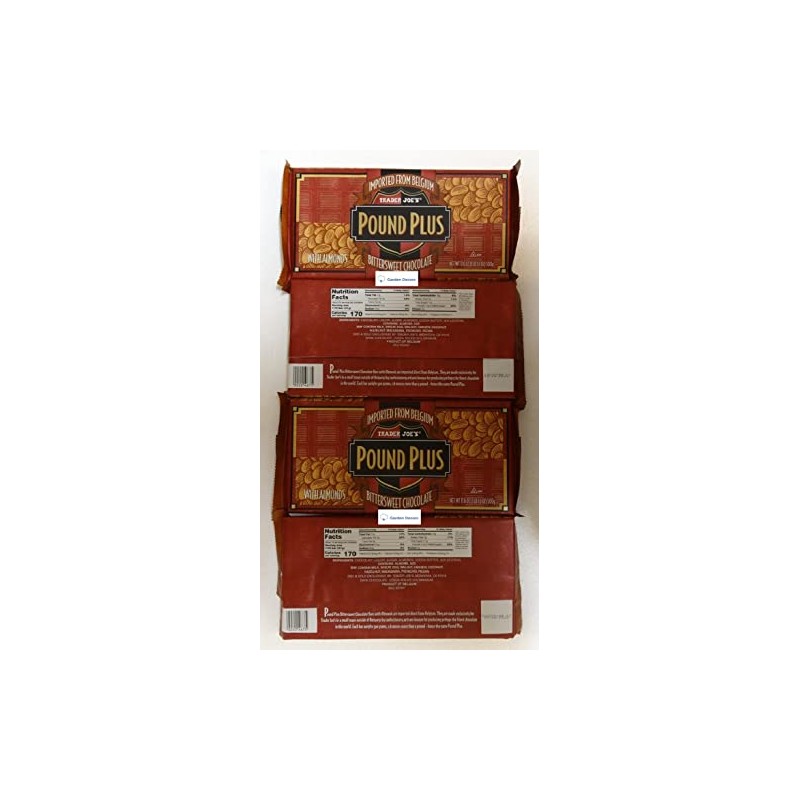 Trader Joes Pound Plus Belgium Bittersweet Chocolate with Almonds 17.6oz