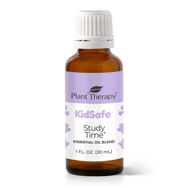 Plant Therapy KidSafe Study Time Essential Oil Blend for Focus, Mind Calming, Concentration Blend for Kids 100% Pure, Undiluted, Natural Aromatherapy, Therapeutic Grade 30 mL (1 oz)