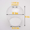 Seeded Bubble Glass Lamp Shade, LEDupdates 3 Pack Oversize Clear