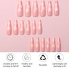 White Flower False Nails Set, 24Pcs Elegant French Square Stick