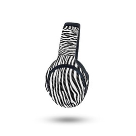 MightySkins Carbon Fiber Skin Compatible with Skullcandy Crusher ANC 2 - Black Zebra | Protective, Durable Textured Carbon Fiber Finish | Easy to Apply