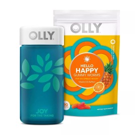 OLLY Gift for Her & Gift for Him, Hello Happy Plus Joy Jar Refill Pack 90 Count