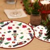 Arquiel Christmas Nutcracker Tree Tablecloth Waterproof, Red Table Cloth Rectangle