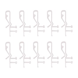 1-3/4th Clear Hidden Valance Clips - Durable Plastic Brackets for Blinds and Window Shades, 10-Pack, by Amazing Drapery Hardware