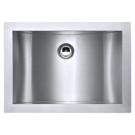 Ruvati 16 x 11 inch Brushed Stainless Steel Rectangular Bathroom Sink Undermount - RVH6107