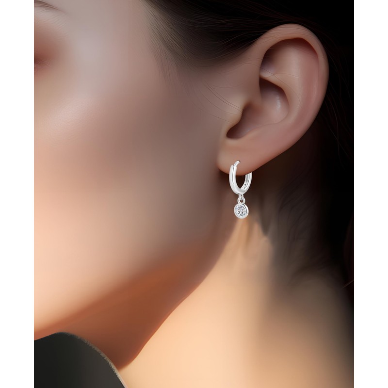 Yumay 925 Sterling Silver Huggie Hoop Earrings for Women Teen