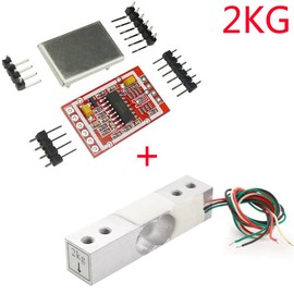 Aihasd 2 kg Digital Load Cell Weight Sensor Portable Electronic Kitchen Scales + HX711 AD Weighing Sensors Weighing Module Metal Shield for Arduino