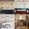 Shenmoyl Bathroom Light Fixtures, 2-Light Black Vanity wall Light Over