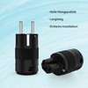 Tertullus 1 Pair Brass Rhodium-Plated High End Schuko Plug +