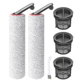 Roller Brush and Hepa Filter For Dreame H14/H14 Pro/H14 Dual Wet and Dry Vacuum Cleaner,H14 Pro Accessories Kit Inclue 3 HEPA Filters Replacement,2 Roller Brush-Easy Clean Detachable Accessories Set