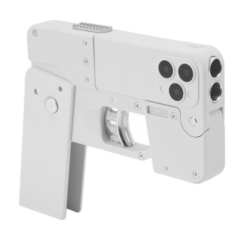 Soft Ball Shooting Toy Foldable Phone Shaped Long Range Ball