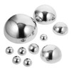 BESPORTBLE Metal Decorative Balls 10pcs Stainless Steel Gazing Half Balls
