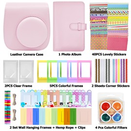 Instant Cameras Camera Accessories Compatible with Instax Mini 12 / Mini 11 / Mini 9 Instant Camera Includes Camera Bag Album Frame Sticker Corner Sticker Picture Frame Collect and Display Photos