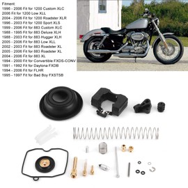 Motorcycle Carburettor Repair Kit, Carburettor Recovery Fix Set for 1200 Roadster XLR / 1200 Low XLL / 883 XL CV40 27421‑99C 27490‑04