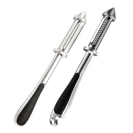 2Pc Silver All In One Multifunctional Vegetable Peeler,4 and 1Julienne Peeler Vegetable Peeler,Veggie Peelers for Kitchen,Potato kitchen Pear Tomato Cucumber Graters, Peelers and Slicers