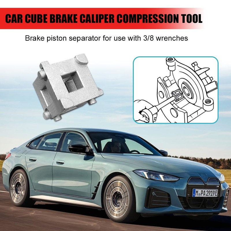 HQRNYP Cube Brake Caliper Compression Tool, Caliper Piston Compressor Tool,