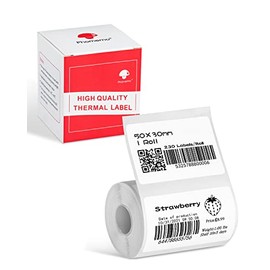 Phomemo Thermal Sticker Label Paper, Multi-Purpose Self-Adhesive Tag for M120/M110/M110s/M200/M220 Label Maker Machine, 1.96'' x 1.18"(50X 30mm), 230 Labels /Roll,Black on White