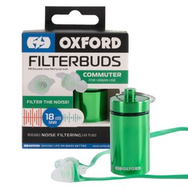 Oxford FilterBuds, Reusable Noise Filtering Earplugs for Motorcycle Use