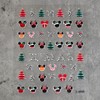 Christmas 2025 Nail Sticker for Nail Art 5D Embossed Self-Adhesive