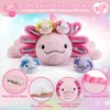 gnomantic 5 Pieces Axolotl Stuffed Animals with Babies Inside Belly