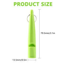 Gun Dog Training Whistle with Lanyard - Dog Whistle with Loud, Solid Tone & Far Reaching Sound - Ideal High-Frequency Long-Distance Dog Recall Whistle for Most Breeds - GREEN with Black Rope