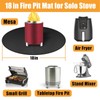 Round Fire Protection Mat, 18 Inch Waterproof Fireproof Mat, Outdoor