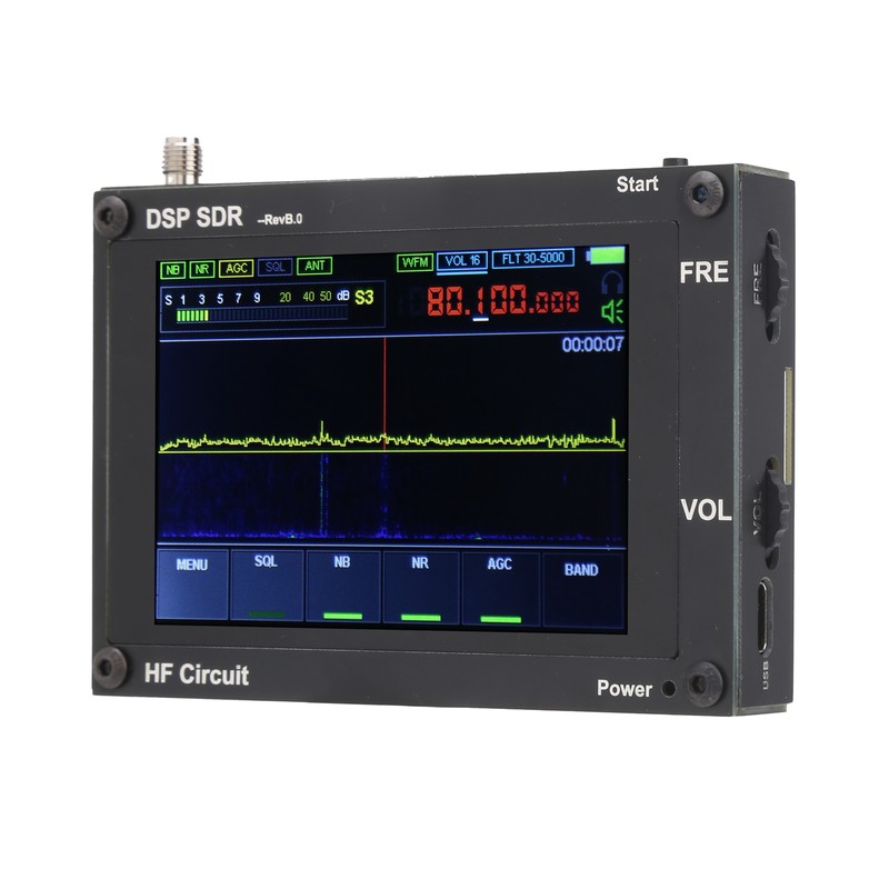 Wireless Receiver Black UltraThin DSP SDR HAM Receiving Radio Equipment