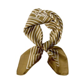 Wendyfull Mulberry Silk Feeling Head Scarf 27" Women's Fashion Square Neck Satin Scarfs for Bag Hair Scarves with Scarf Ring