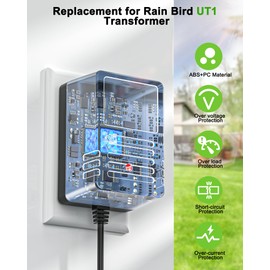 VHBW Sprinkler Controller Power Adapter, Compatible with Rain Bird UT1 Irrigation Controller and Sprinkler Timer, for SST Series Indoor Irrigation Controller Charger and Power Supply Transformer