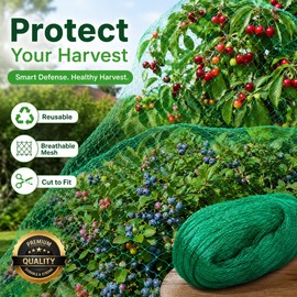 Garden Bird Netting for Plant Protection – Cut-to-Fit PE Mesh Cover for Fruit Trees, Vegetables & Raised Beds