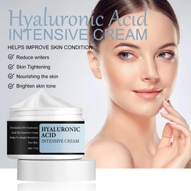 2 x Collagen Cream with Hyaluronic Acid, Firming Face Cream with Collagen, Eye Cream Against Wrinkles, Dark Circles and Eye Bags, Plumping Anti-Wrinkle Cream