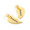 aplusashop ID Partner Pendant Split Heart + Chains + Engraving
