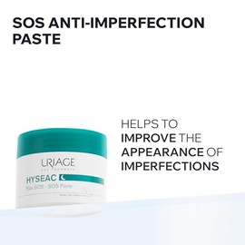 Uriage Hyseac Pasta SOS anti-imperfecciones 15 g - con arcilla verde, zinc y árbol de té - Corrige los granos desde la primera noche - Sin parabenos y