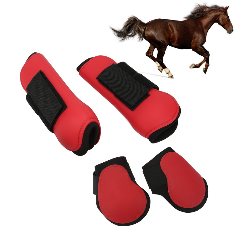 4 Pcs Horse Tendon Boots Set Soft Anti Slip Cushioning