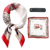 CHCYWJGJ 27" Satin Square Silk Like Hair Scarves and Wraps-Square