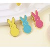 PEEPS Easter Bunny Rabbit Cottontail Gold Multicolor Enamel Brooch Pin