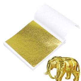 Quiltique 100 Pieces Paper Gold Leaf B Gold Leaf and Metallic Foil Durable Beautiful Colors for Holiday Home Decoration DIY (8 x 8.5 cm) (Color : Gold), 22342331
