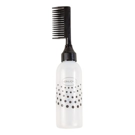 MEELYHOME Professional Hair Dye Comb Empty Bottle with Applicator Comb Dispenser Salon Hair Dye Tool Styling Tool, Black