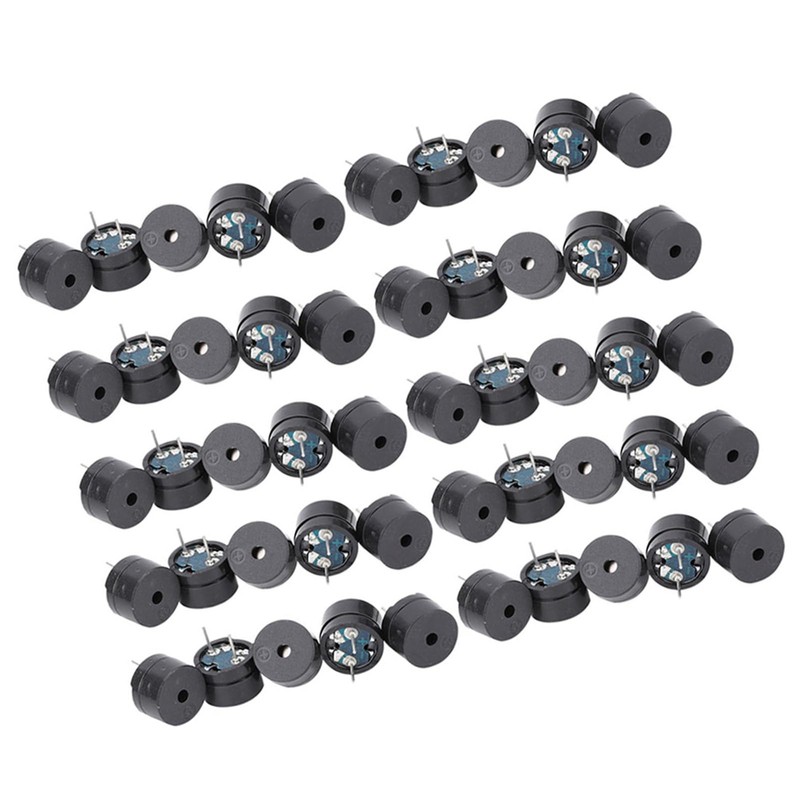 Pack of 50 16 Ohm AC 2KHz Electromagnetic Buzzer, 3V