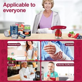 Electric Can Opener, Handheld One Touch Automatic Can Openers Fit Different Can Sizes and Shape, No Sharp Edges, Kitchen Gadgets for Senior with Arthritis