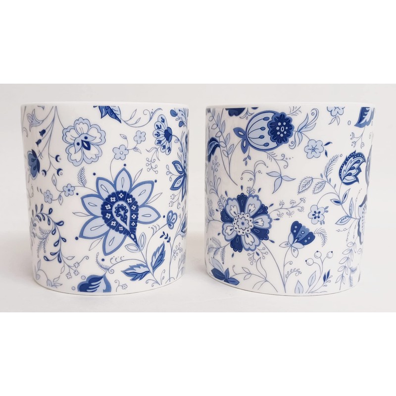 Blue Persia Set of 2 Mugs Blue & White Floral